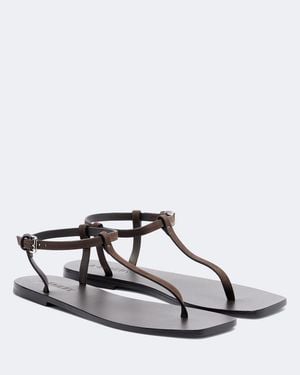 A.Emery Clara Suede Thong Sandals - White