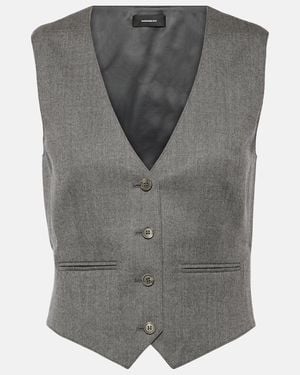 Wardrobe NYC Single-Breasted Vest - Grey