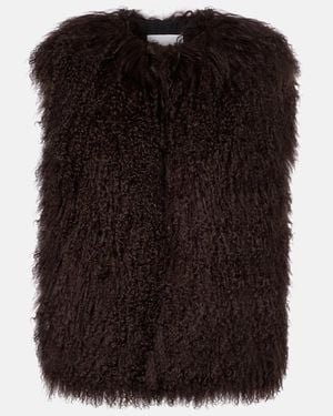 Yves Salomon Weste Aus Shearling - Schwarz