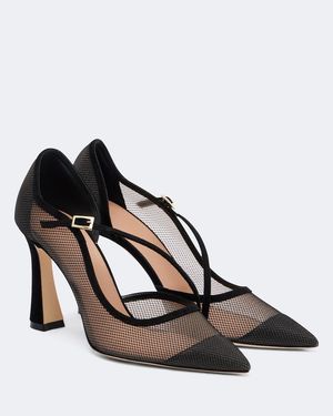 Malone Souliers D'Orsay Suede-Trimmed Court Shoes - Brown