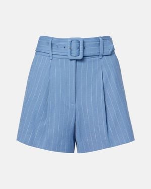 Veronica Beard Shorts Piper Aus Einem Leinengemisch - Blau