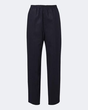 Jil Sander Wool Straight Pants - Blue