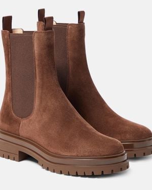 Gianvito Rossi Chester Suede Chelsea Boots - Brown