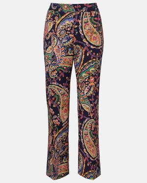 Etro Paisley Straight Trousers - Multicolour