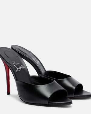 Christian Louboutin Miss Z Leather Mules - Black