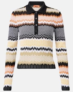 Missoni Long Sleeve Polo - Multicolour