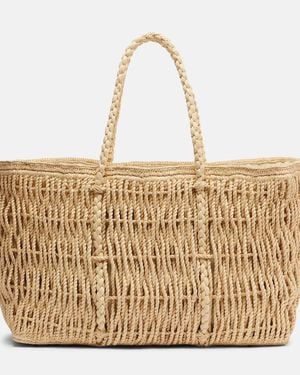 The Row Georgica Raffia Tote Bag - Metallic
