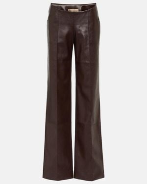 AYA MUSE Low-Rise Wide-Leg Pants - Brown