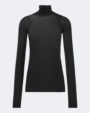 Saint Laurent Rollkragenpullover Aus Jersey - Schwarz