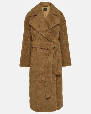 JOSEPH Sherpa Cabanis Camel Hair And Silk Coat - Natural