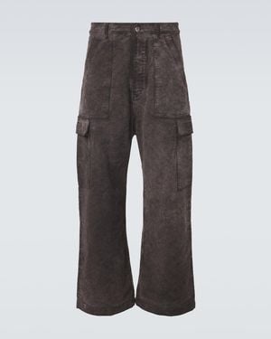 Rick Owens Denim Cargo Trousers - Grey