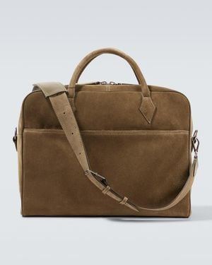 Metier Closer All Day Suede Briefcase - Metallic