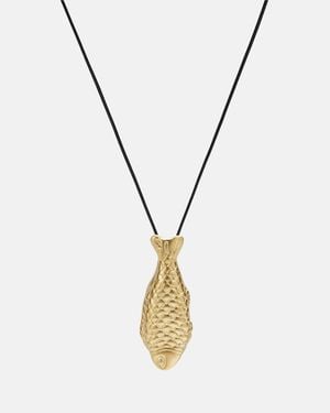YSSO Catch-Plated Pendant Necklace - Metallic