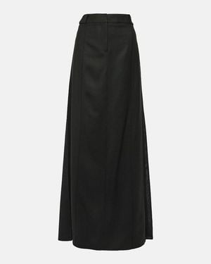 Victoria Beckham Wool-Blend Maxi Skirt - Black