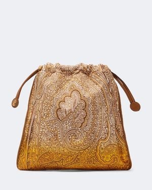 Etro Clutch Small Con Stampa Paisley - Neutro