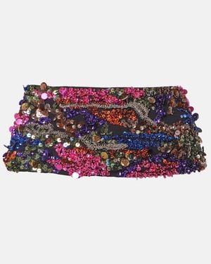 Dries Van Noten Sequined Belt - Red