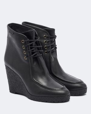 Isabel Marant Botines Con Cuna Cylia De Piel - Negro