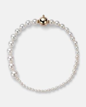 Sophie Bille Brahe Petite Peggy 14Kt Bracelet With Freshwater Pearls - White