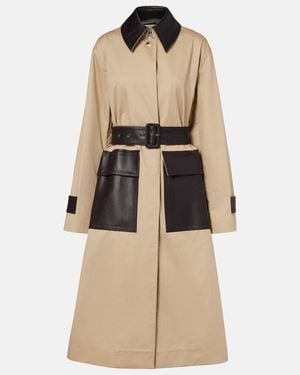 JOSEPH Trenchcoat Zaman Aus Baumwolle Mit Leder - Natur