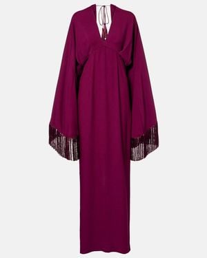 Taller Marmo Magnifique Fringed Gown - Purple