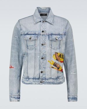 Amiri Playboy Denim Trucker Jacket - Blue