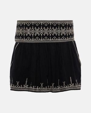 Isabel Marant Cotton Picadilia Mini Skirt - Black