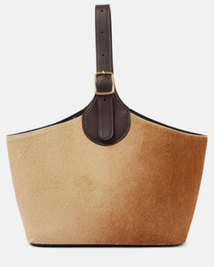 Loro Piana Bobbin Calf Hair Bucket Bag - Brown