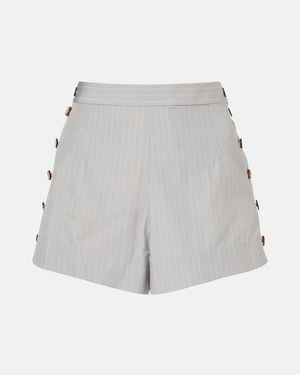 Vivienne Westwood Elle Pinstripe Cotton Shorts - Grey