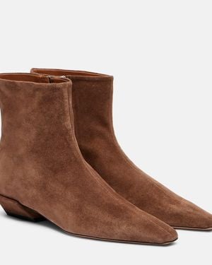 Paris Texas Bettina 25 Suede Ankle Boots - Brown