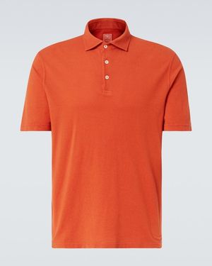 Fedeli Pique Polo Shirt - Orange