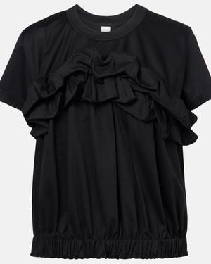 Noir Kei Ninomiya Top Aus Baumwolle - Schwarz