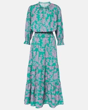 Heidi Klein Santa Rosa Paisley Cotton-Blend Maxi Dress - Blue