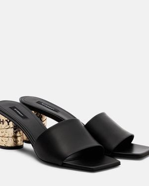 Givenchy Tape 65 Leather Mules - Black