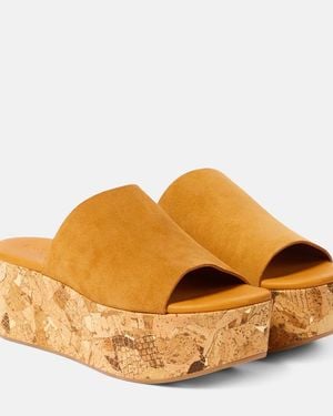 See By Chloé Liana 70 Suede Platform Mules - Orange
