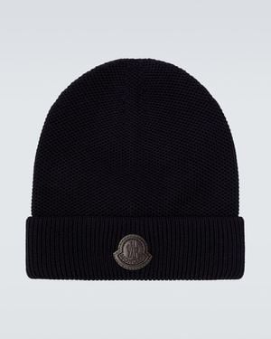 Moncler Muetze Aus Schurwolle - Schwarz