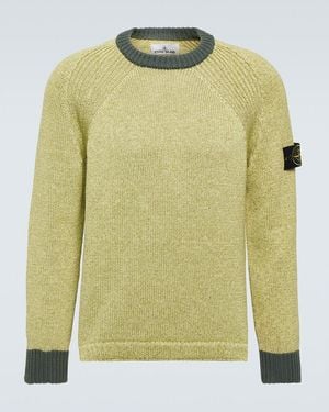 Stone Island Compass Cotton Jumper - Green