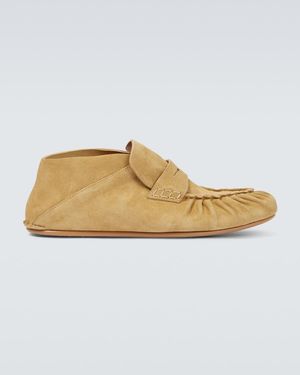 Loewe Suede Moccasins - Natural