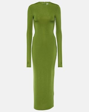 Alex Perry Crystal-Embellished Jersey Maxi Dress - Green