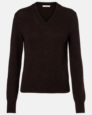 The Row Nalini Knitted Cashmere Top - Black