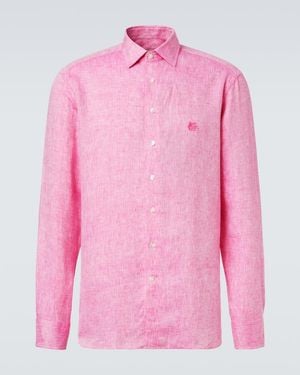 Etro Pegaso Linen Shirt - Pink