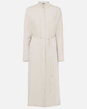 JOSEPH Dada Belted Cady Midi Dress - Natural