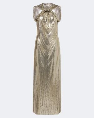 Rabanne X Dinh Van Draped Mesh Gown - Natural