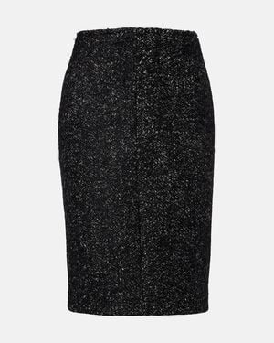 The Row Malva Wool Midi Skirt - Black