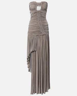 Christopher Esber Ruched Asymmetric Midi Dress - White