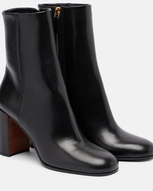 Prada Ankle Boots Aus Leder - Schwarz