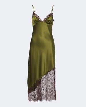 STAUD Slipdress Lara Mit Spitze - Grün