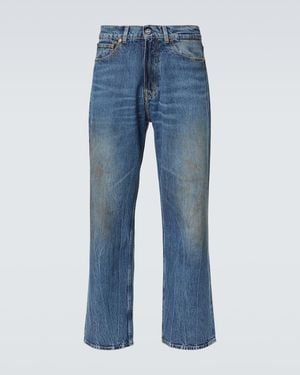 Our Legacy Third Cut Distressed Wide-Leg Jeans - Blue