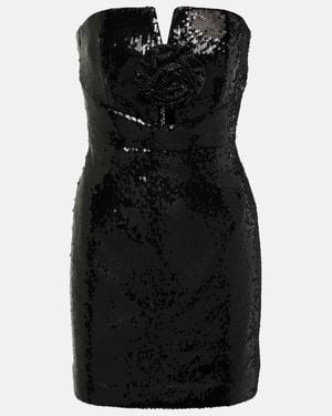Rebecca Vallance Denise Sequined Strapless Minidress - Black