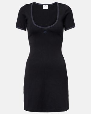 Courreges Holistic Cotton Minidress - Black