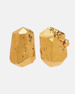 Saint Laurent Pendientes De Clip Organic - Amarillo